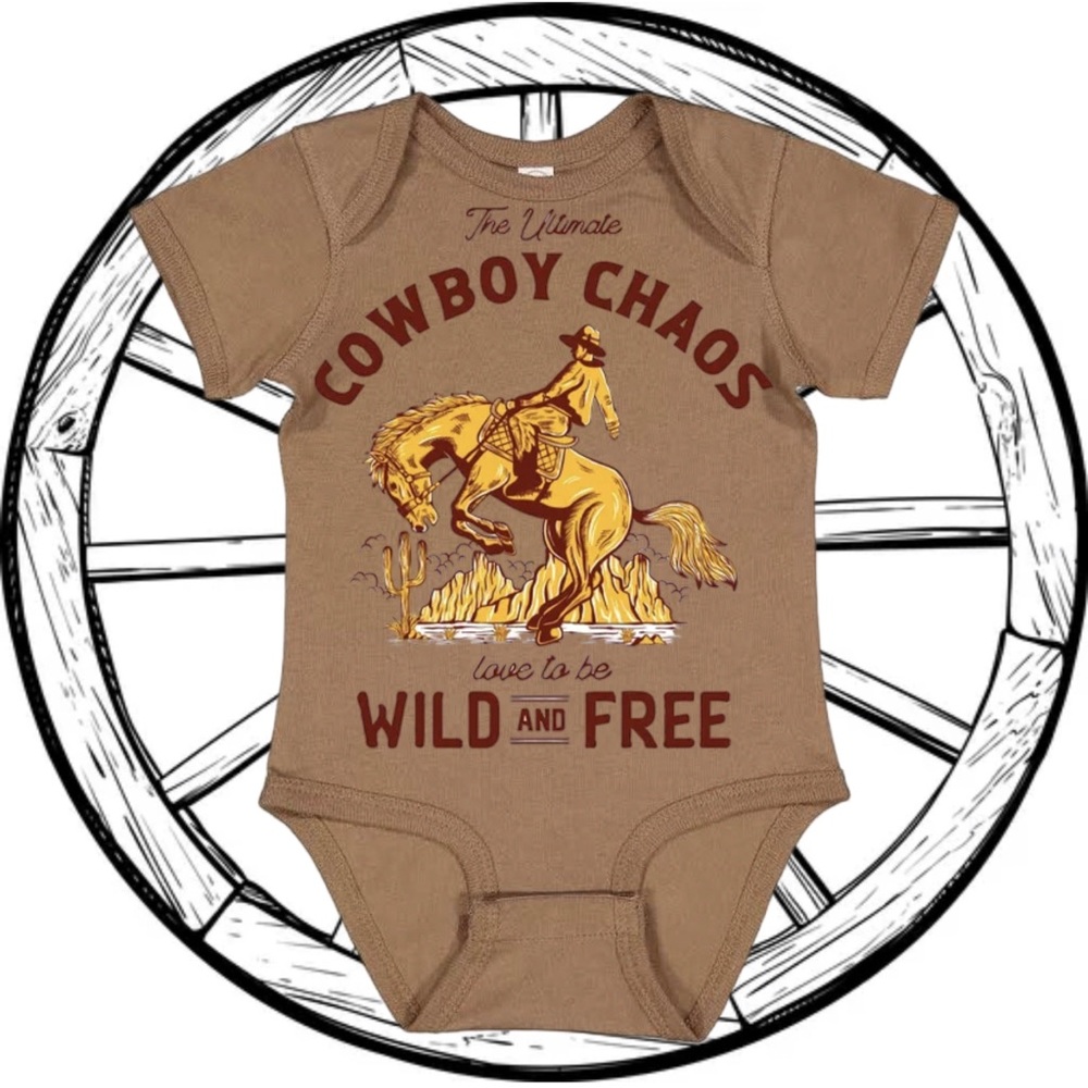 ✨New COWBOY Onsie✨ made by me 👩🏼‍🎨Variety Sizes and Colors. Made to order